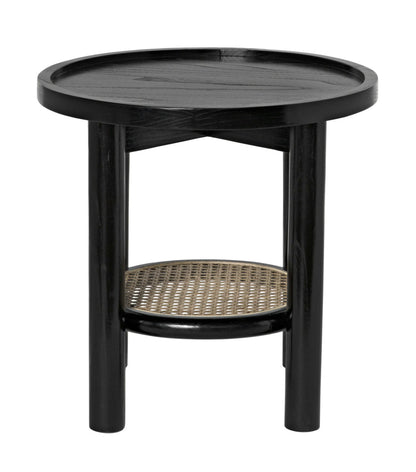 Noir Hide Away Side Table in Charcoal Black AE-233CHB