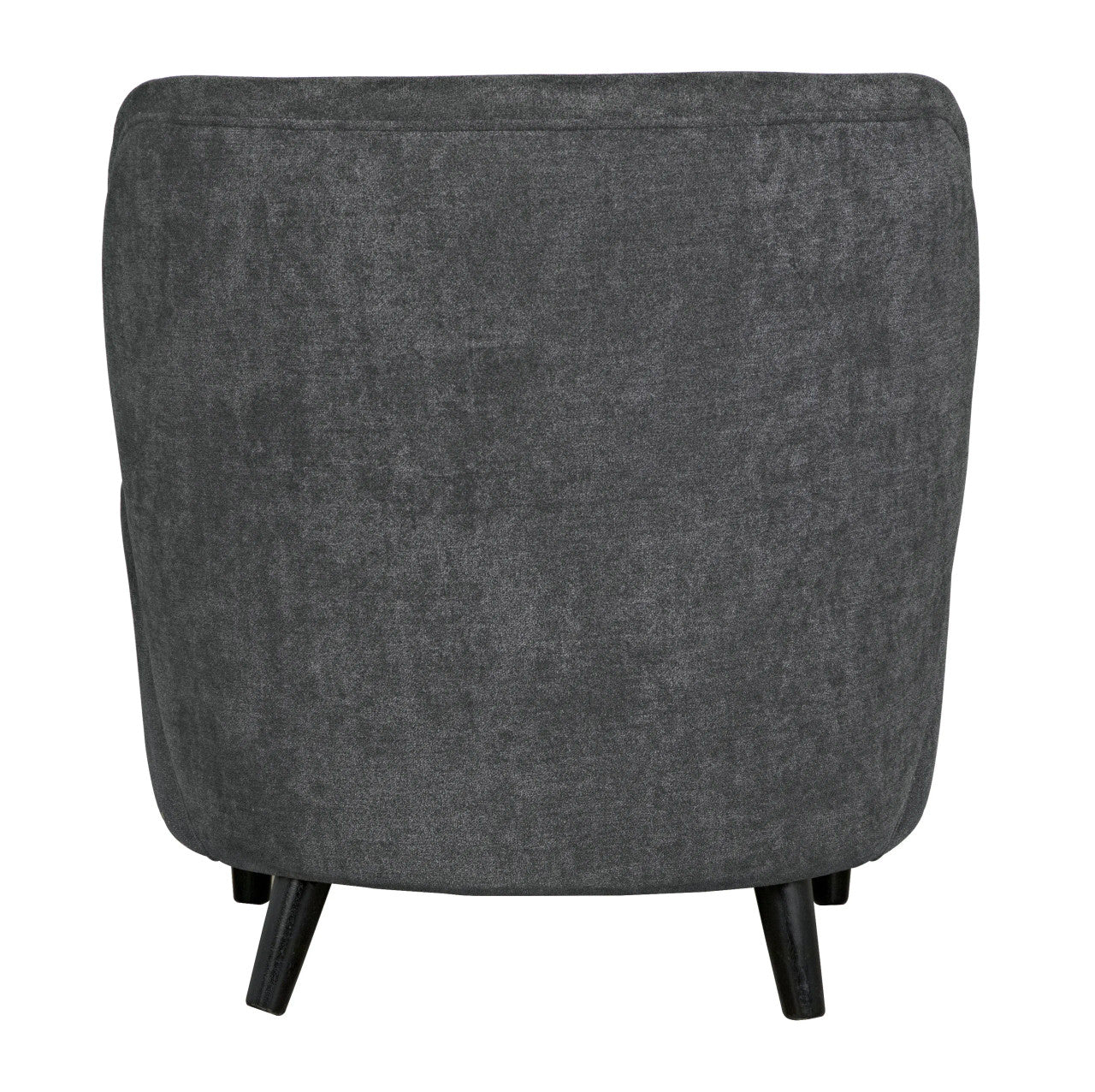 Noir Laffont Chair with Grey Fabric in Charcoal Black AE-240G