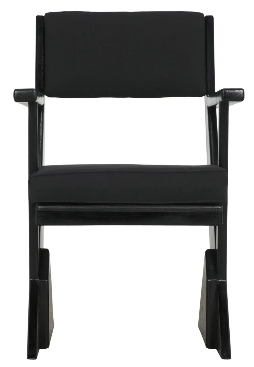 Noir Madoc Arm Chair in Charcoal Black AE-256CHB