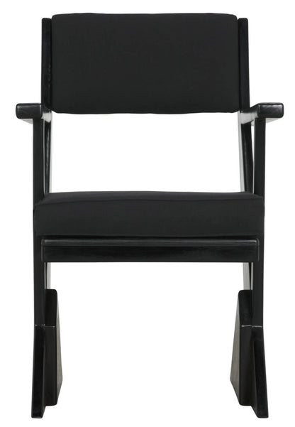 Noir Madoc Arm Chair in Charcoal Black AE-256CHB