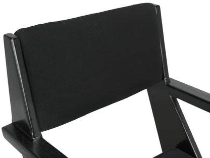 Noir Madoc Arm Chair in Charcoal Black AE-256CHB