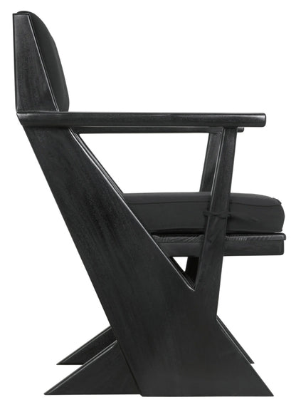 Noir Madoc Arm Chair in Charcoal Black AE-256CHB