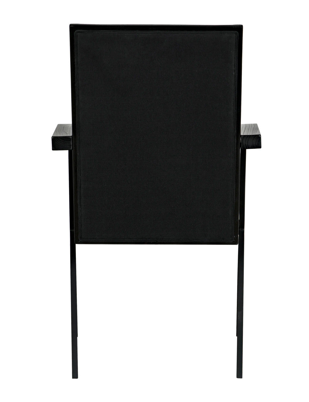 Noir Henderson Chair in Charcoal Black and Black Metal AE-257