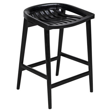 Noir Ronald Counter Stool in Charcoal Black AE-269CHB-S