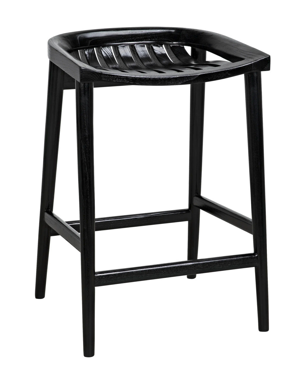 Noir Ronald Counter Stool in Charcoal Black AE-269CHB-S