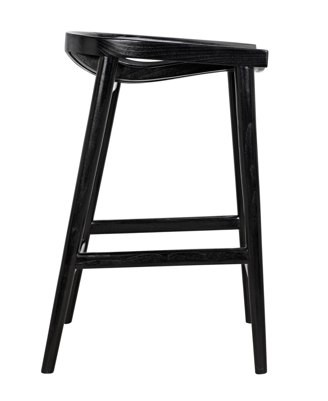 Noir Ronald Counter Stool in Charcoal Black AE-269CHB-S