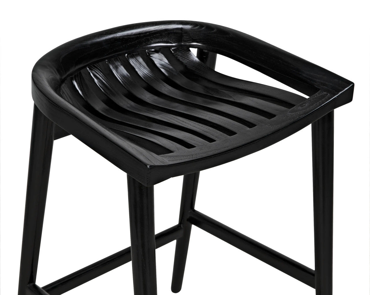 Noir Ronald Counter Stool in Charcoal Black AE-269CHB-S