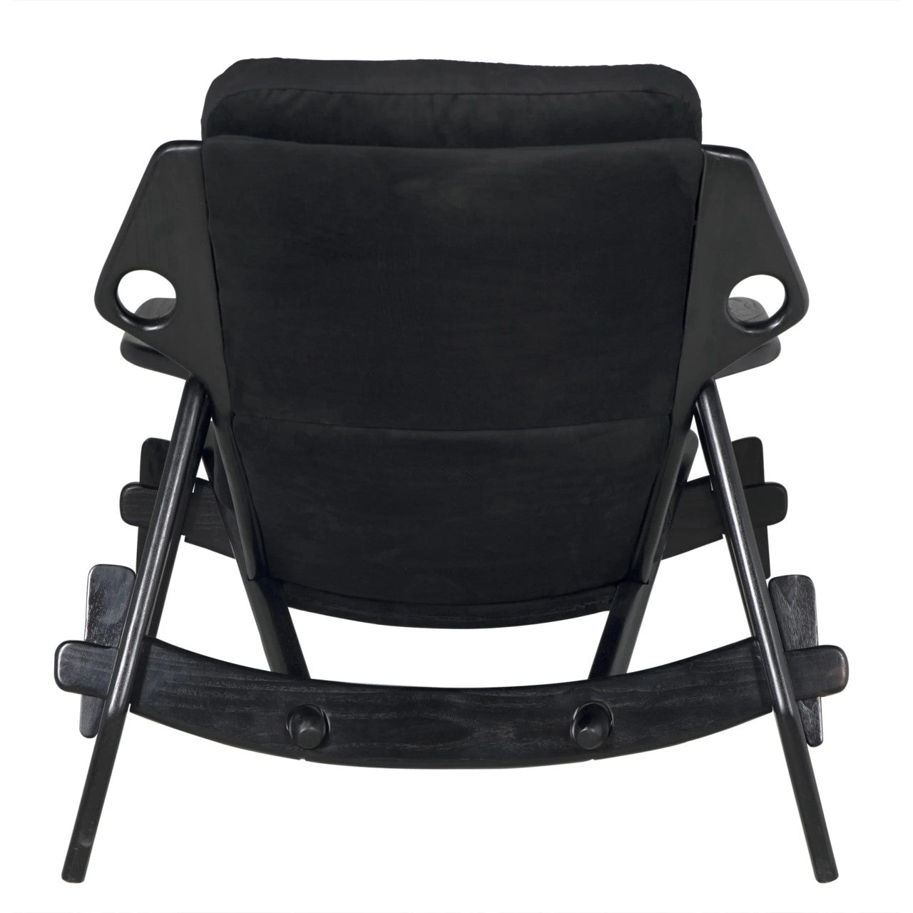 Noir Pax Chair with cFc Performance Velvet Upholstery in Charcoal Black AE-271CHB-CFC