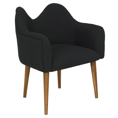 Noir Cornelia Chair in Clear Coat Satin AE-279T