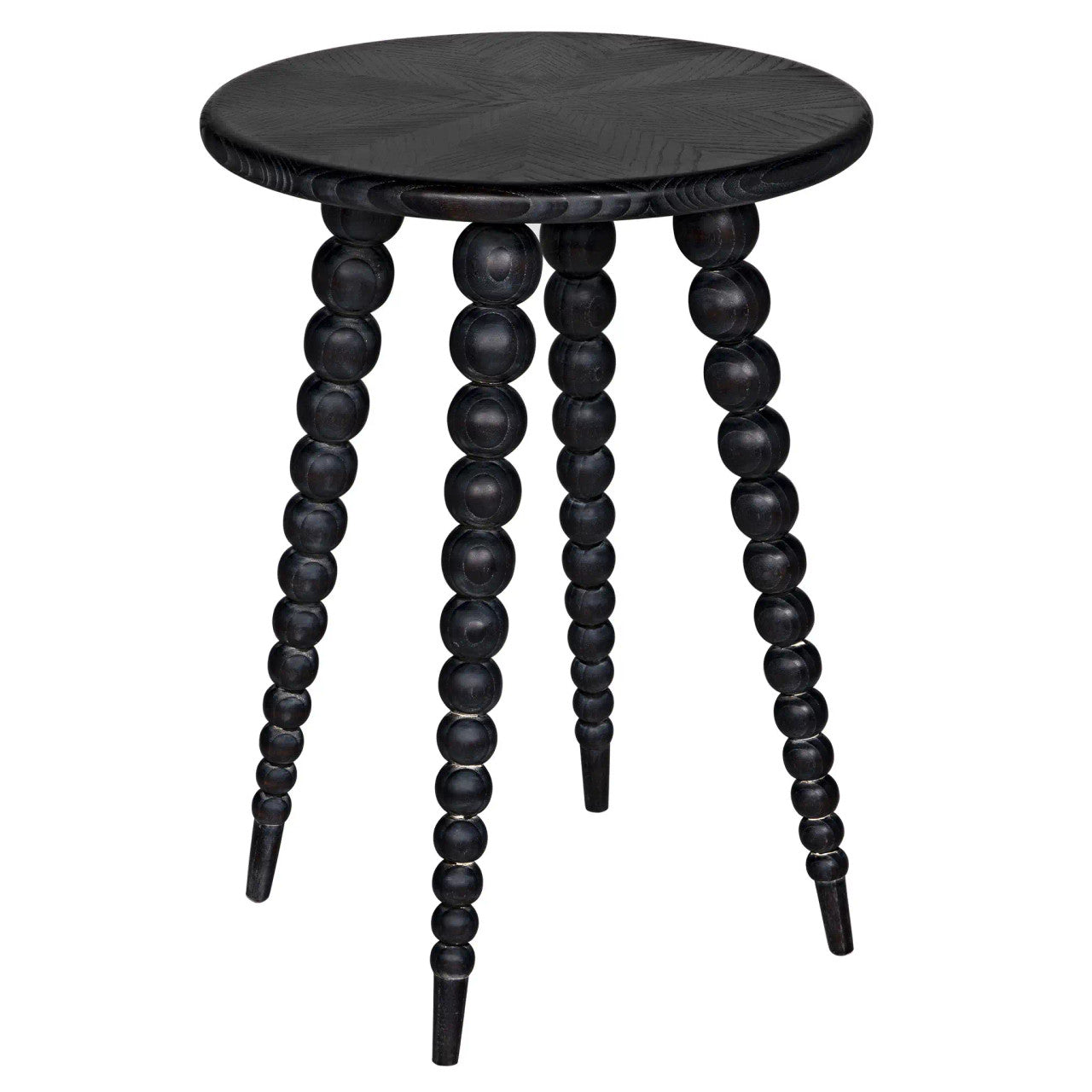 Noir Rebecca Side Table in Cinder Black AE-289CB