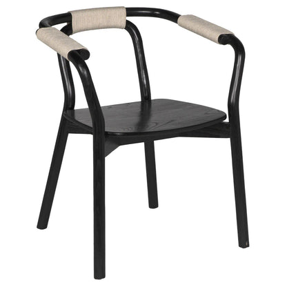 Noir Anna Chair in Charcoal Black AE-291CHB