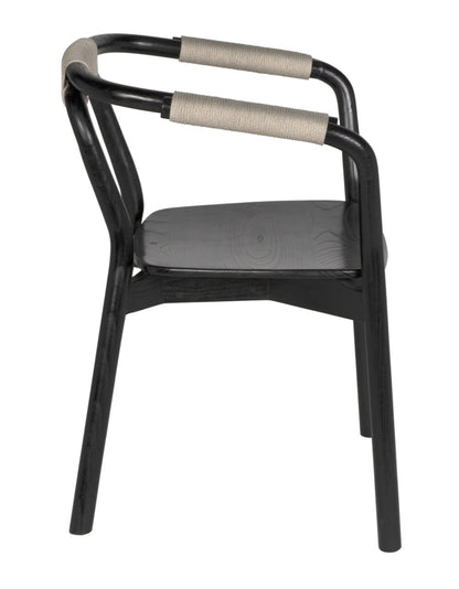 Noir Anna Chair in Charcoal Black AE-291CHB