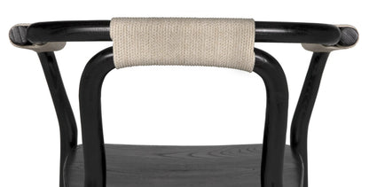 Noir Anna Chair in Charcoal Black AE-291CHB