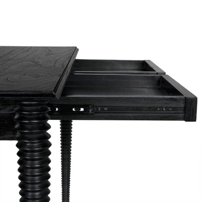 Noir Leonardo Desk in Charcoal Black AE-300CHB