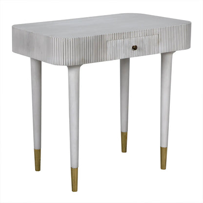 Noir Celine Desk/Side Table in White Wash AE-303WH