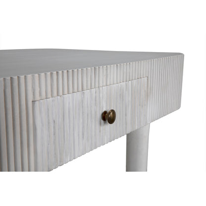 Noir Celine Desk/Side Table in White Wash AE-303WH