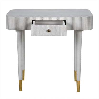 Noir Celine Desk/Side Table in White Wash AE-303WH