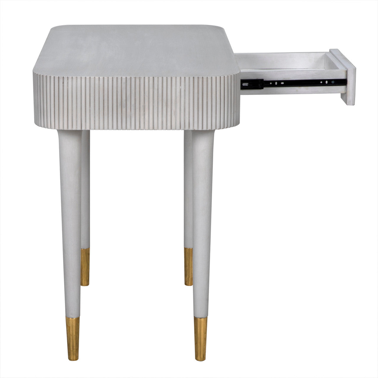 Noir Celine Desk/Side Table in White Wash AE-303WH