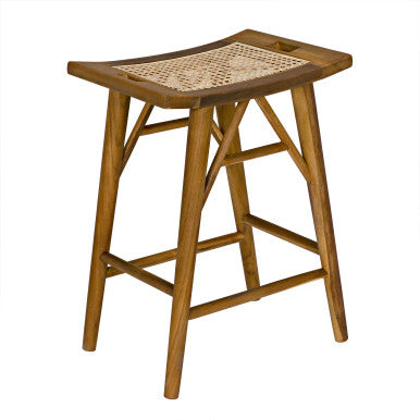 Noir Murphy Counter Stool in Clear Coat Flat AE-309T