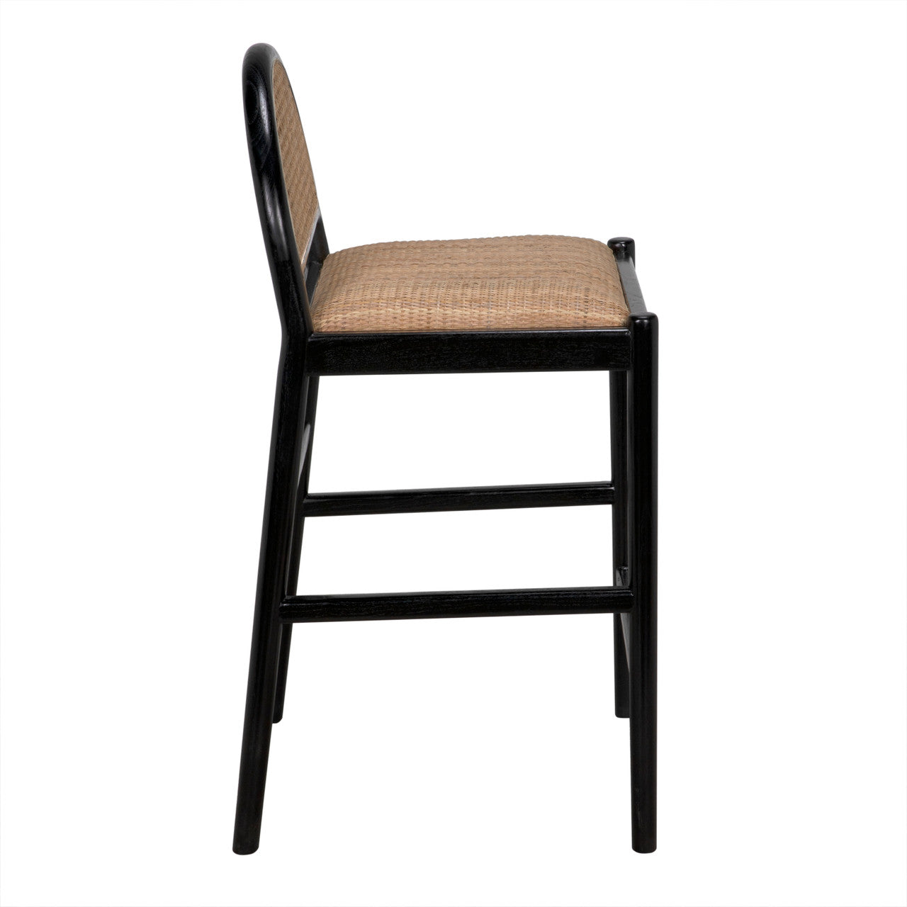 Noir Peter Counter Stool in Charcoal Black AE-319CHB-S