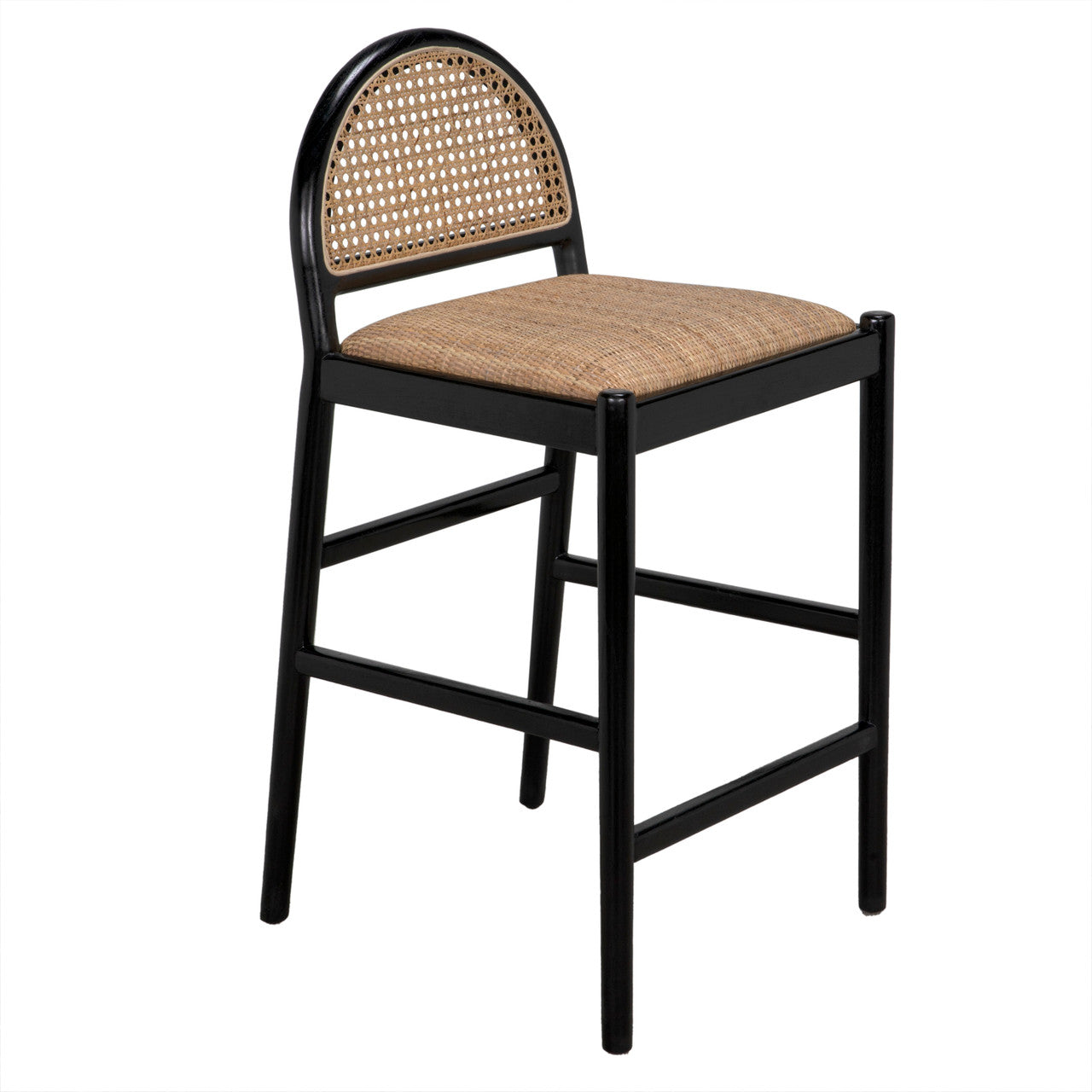 Noir Peter Counter Stool in Charcoal Black AE-319CHB-S