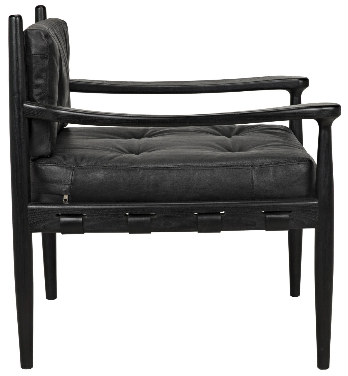 Noir Fogel Lounge Chair in Charcoal Black AE-42CHB