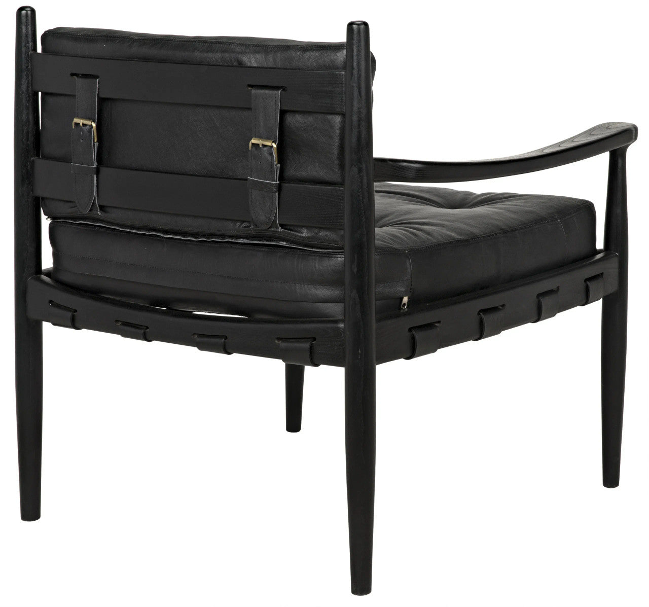 Noir Fogel Lounge Chair in Charcoal Black AE-42CHB