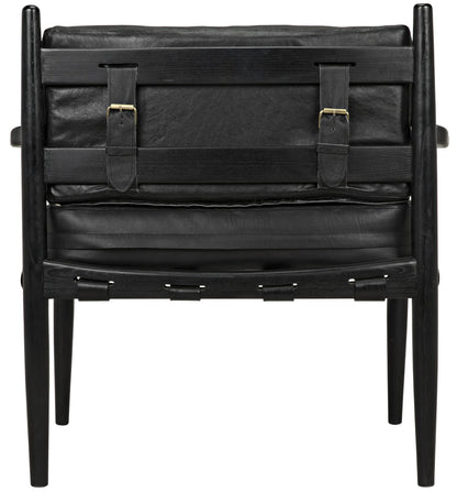 Noir Fogel Lounge Chair in Charcoal Black AE-42CHB