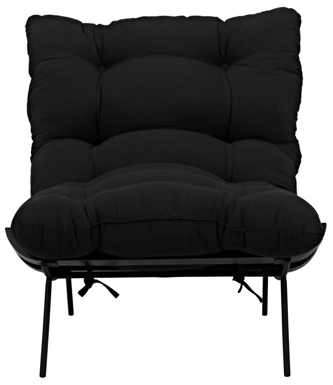 Noir Hanzo Chair with Steel Legs in Charcoal Black AE-85CHB