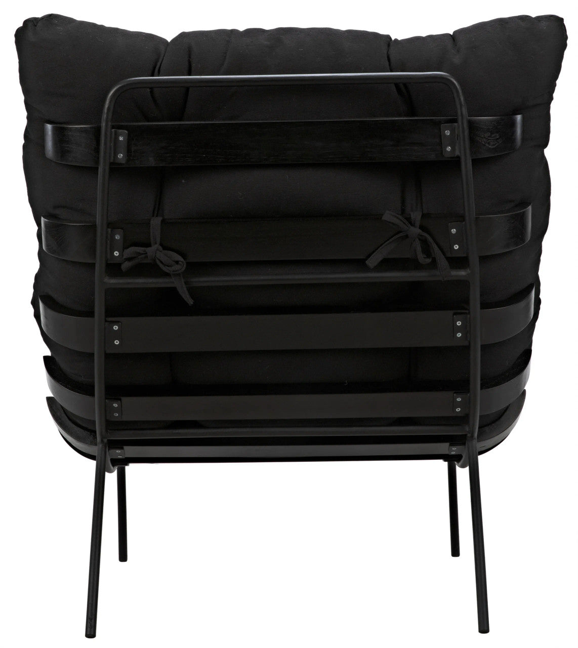 Noir Hanzo Chair with Steel Legs in Charcoal Black AE-85CHB