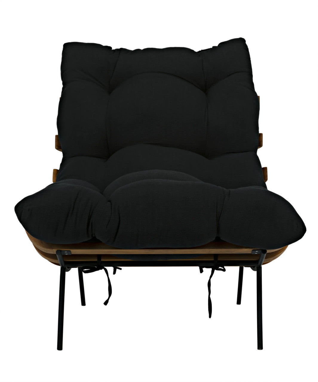 Noir Hanzo Chair with Steel Legs in Clear Coat Satin AE-85T