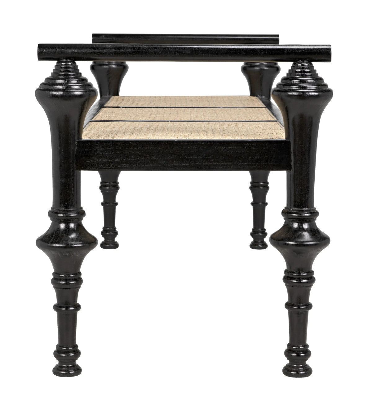 Noir Indochine Bench in Charcoal Black AE-93CHB