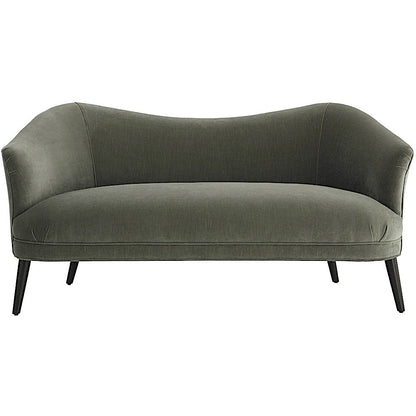 Arteriors Home Duprey Settee Sharkskin Velvet Grey Ash 8065