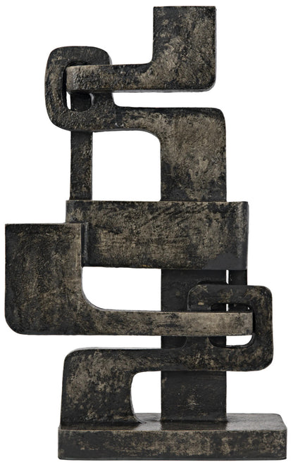 Noir Kubric Sculpture in Oxidized Aluminum AL-01