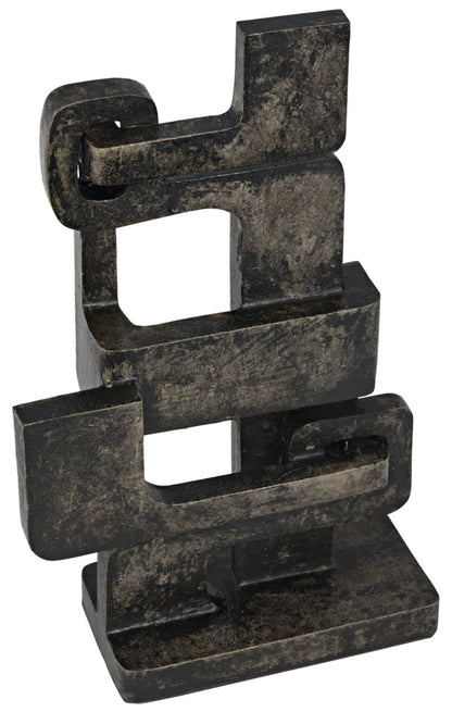 Noir Kubric Sculpture in Oxidized Aluminum AL-01