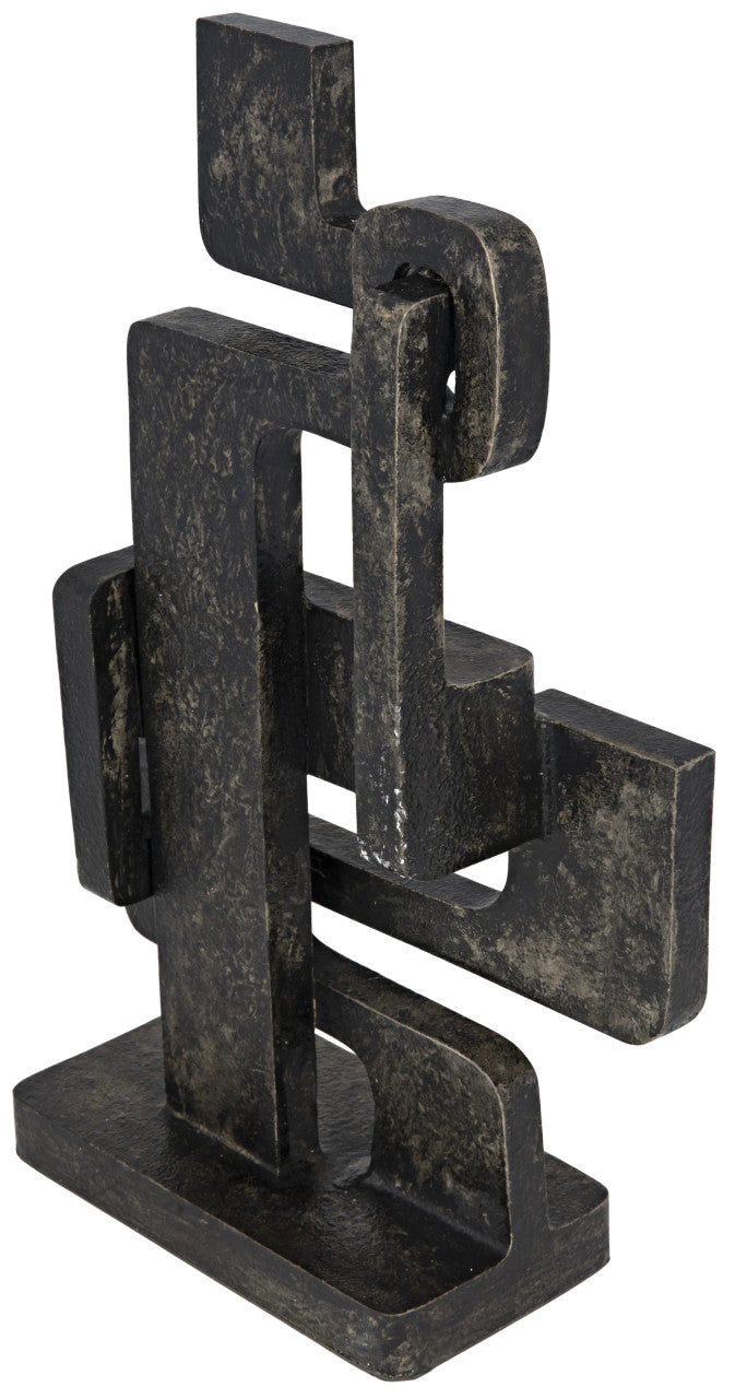 Noir Kubric Sculpture in Oxidized Aluminum AL-01