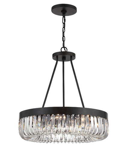 Crystorama Alister 8 Light Charcoal Bronze Chandelier ALI-B2008-CZ