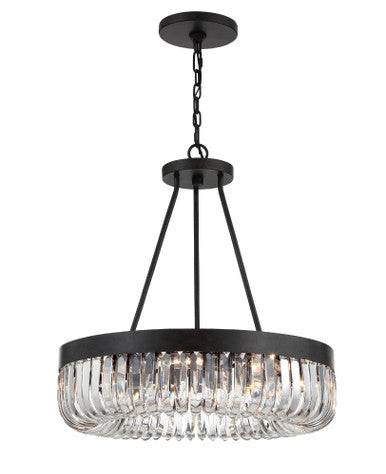 Crystorama Alister 8 Light Charcoal Bronze Chandelier ALI-B2008-CZ