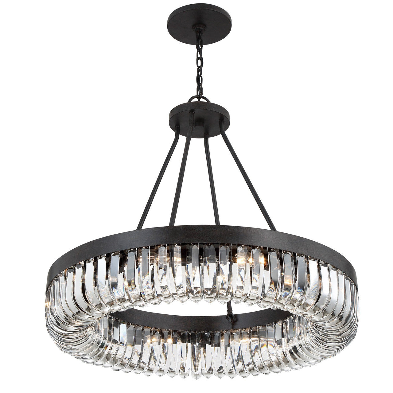 Crystorama Alister 10 Light Charcoal Bronze Chandelier ALI-B2010-CZ