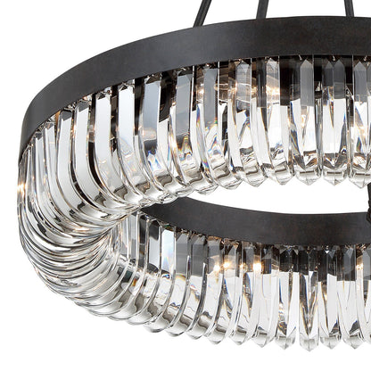 Crystorama Alister 10 Light Charcoal Bronze Chandelier ALI-B2010-CZ