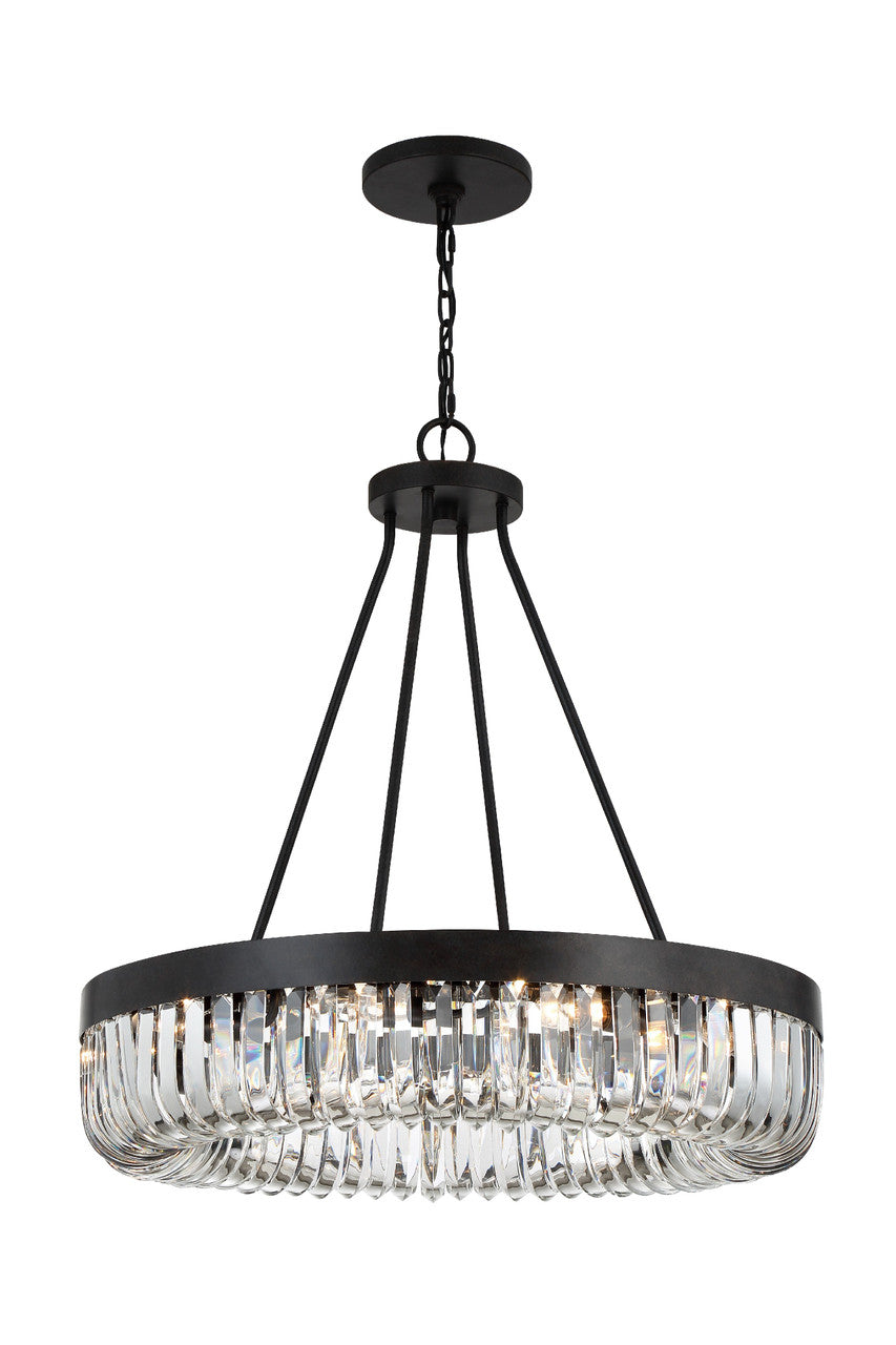 Crystorama Alister 10 Light Charcoal Bronze Chandelier ALI-B2010-CZ