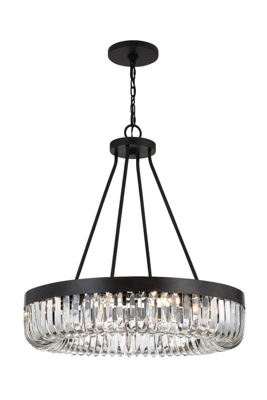 Crystorama Alister 10 Light Charcoal Bronze Chandelier ALI-B2010-CZ