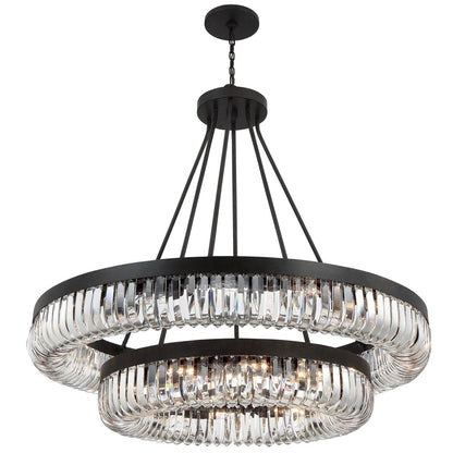 Crystorama Alister 26 Light Charcoal Bronze Chandelier ALI-B2026-CZ