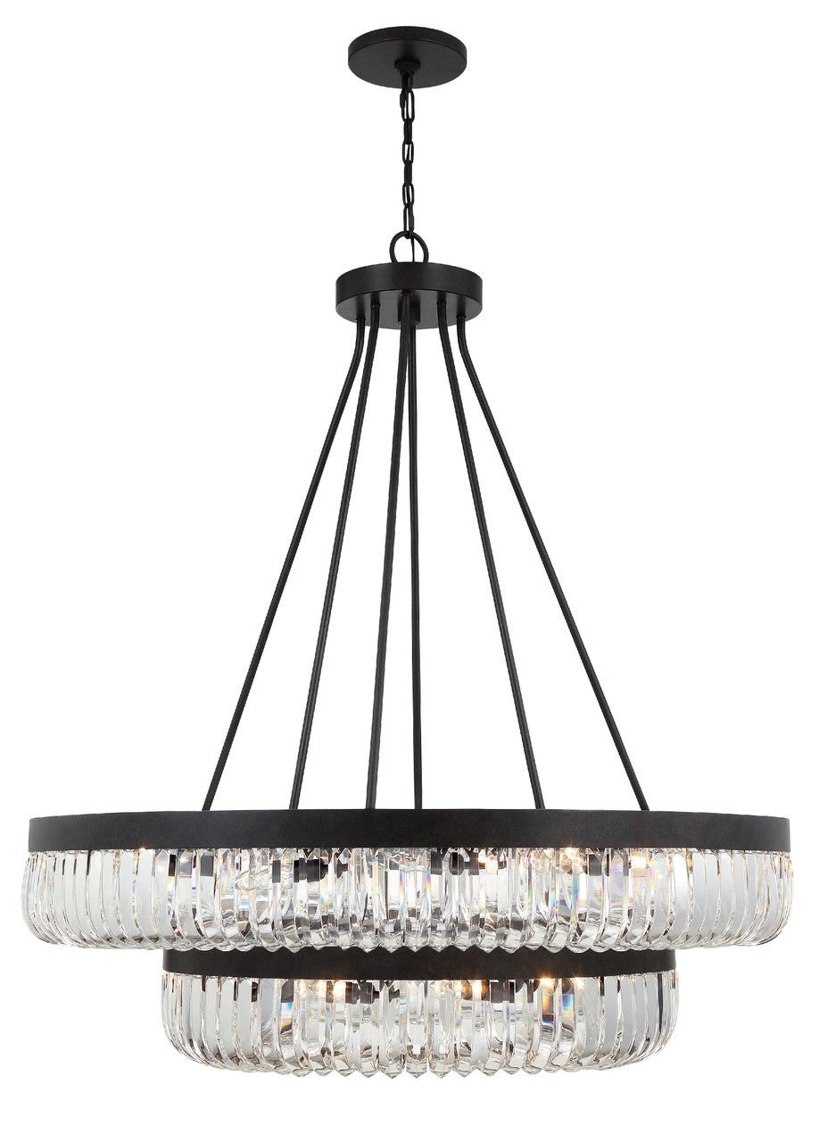 Crystorama Alister 26 Light Charcoal Bronze Chandelier ALI-B2026-CZ