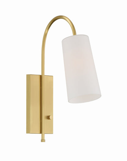 Crystorama Alexa 1 Light Aged Brass Wall Mount ALX-4501-AG