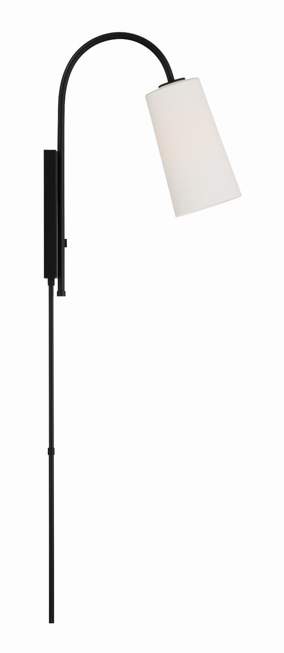 Crystorama Alexa 1 Light Matte Black Wall Mount ALX-4501-MK