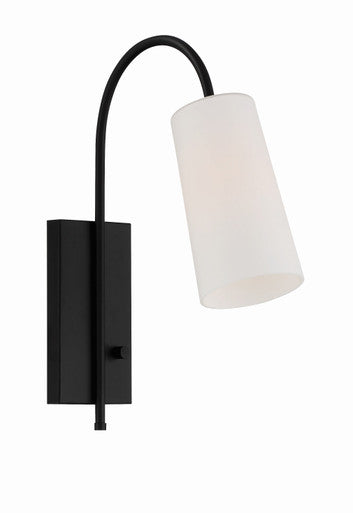 Crystorama Alexa 1 Light Matte Black Wall Mount ALX-4501-MK