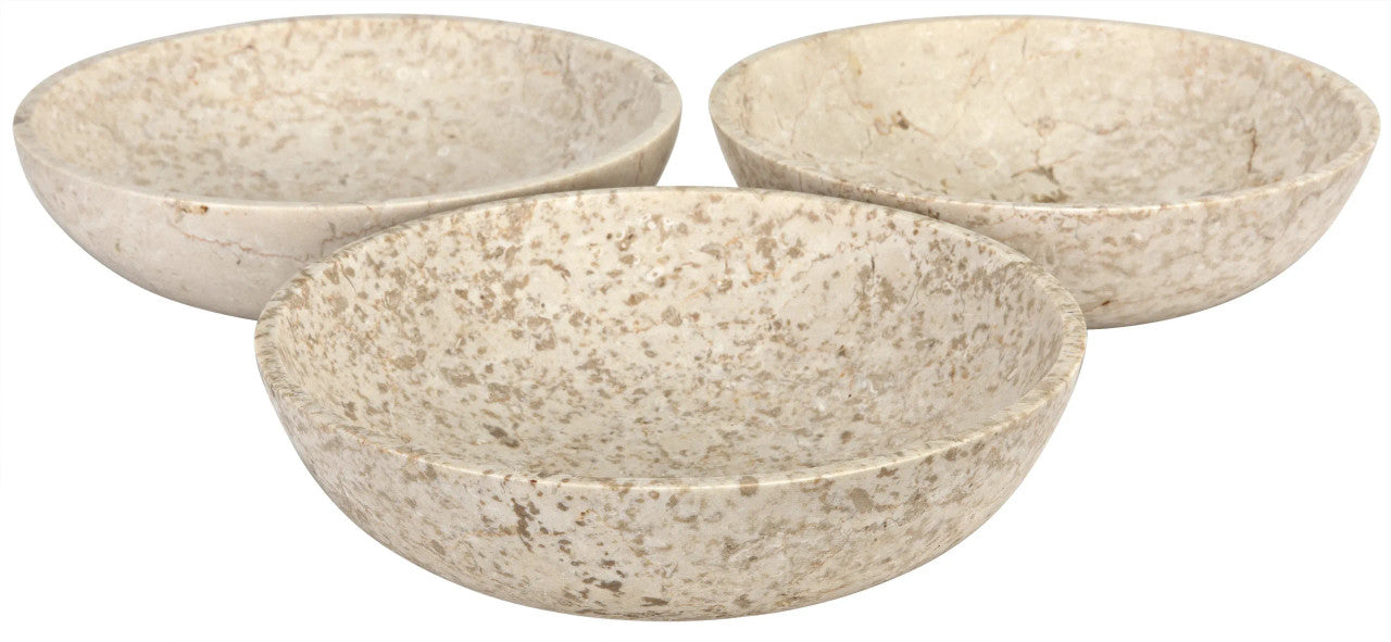 Noir Marble Bowls in White Marble AM-128WM3