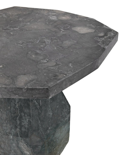 Noir Polyhedron Side Table in Black Marble AM-194BM