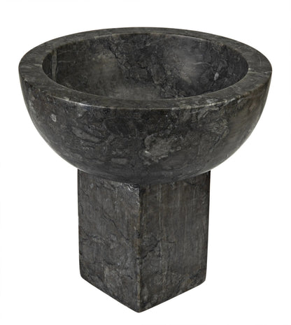 Noir Zeta Bowl in Black Marble AM-274BM